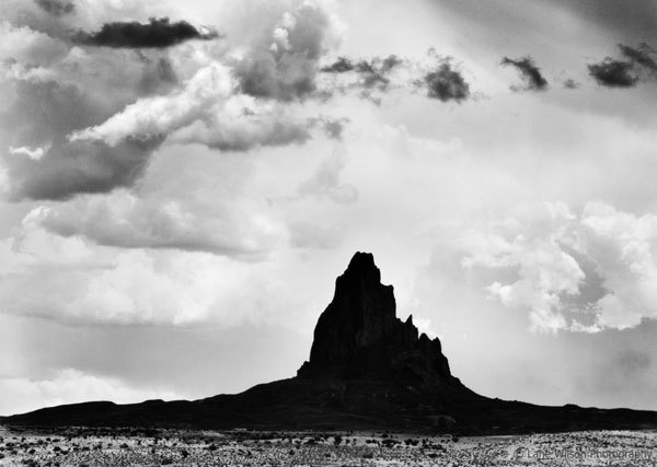 <b>Agathia Peak,<br>
Kayenta, Arizona</b></p>
Image #1133</p>
Film capture and silver gelatin print.</p>
Available in 11x14 and 16x20 inch prints.</p>
